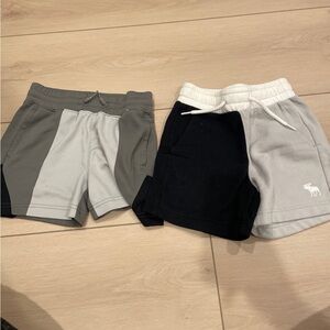Abercrombie Kids Gray and Black Shorts Set